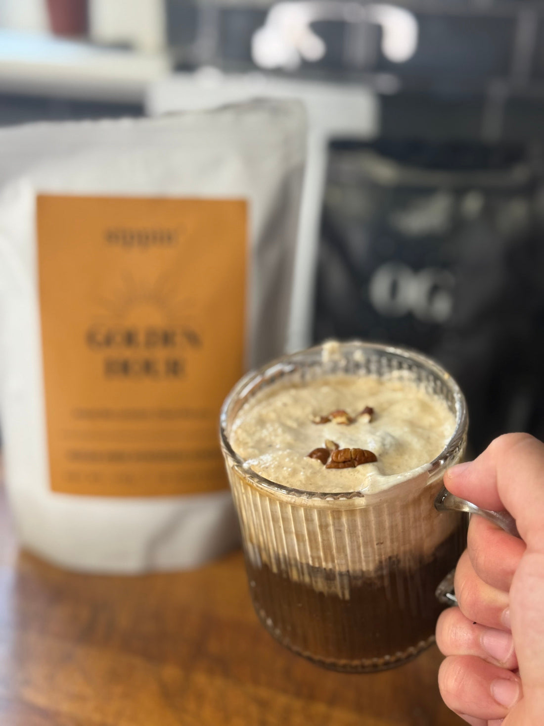 🍂 Sugar-Free Pecan Pie Cold Foam Latte Recipe | Easy Fall Coffee Drink