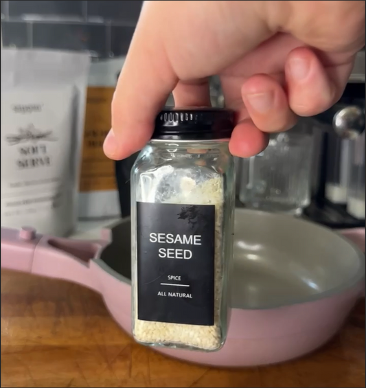 Toasted Sesame Vanilla Latte (Sugar-Free, Dairy-Free Option!)