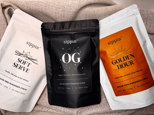 Perfect trio sigar free syrup powder set for coffee and milk