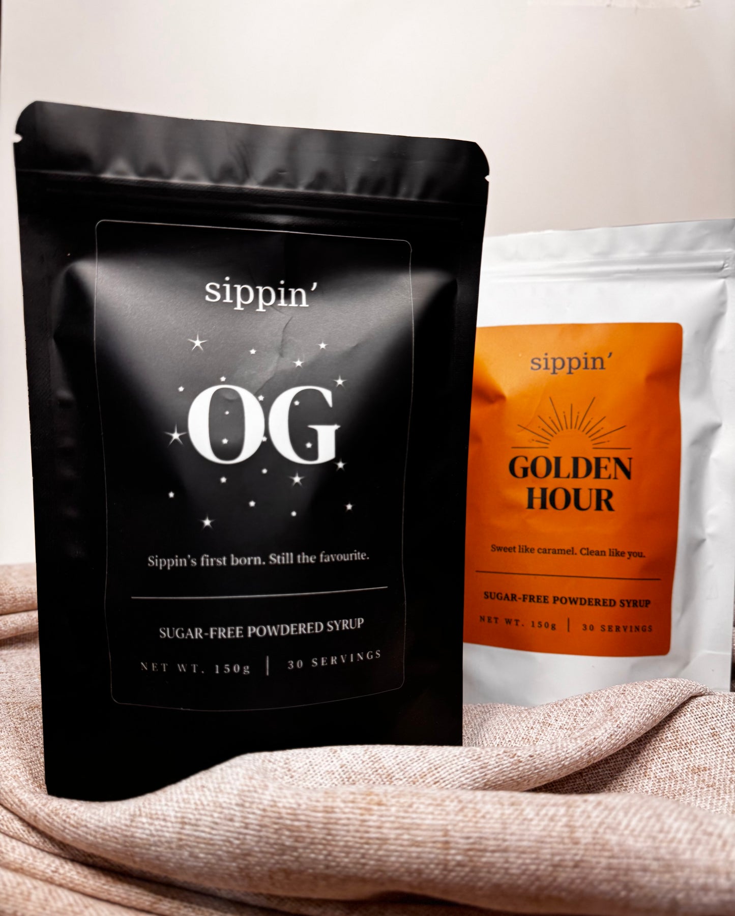 two pack pf keto friendly powdered syrups for lattes and smoothies