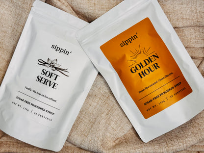 Sweet duo sugar free syrup powder bundle for coffee and milk